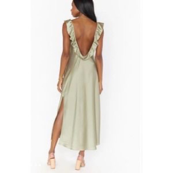 Show Me Your MuMu Olive Green Midi Dress - Picture 2 of 13